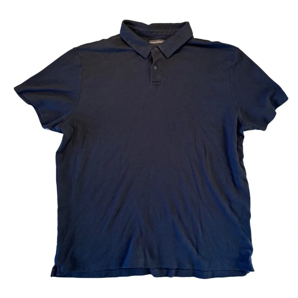 Banana Republic Black Polo T Shirt